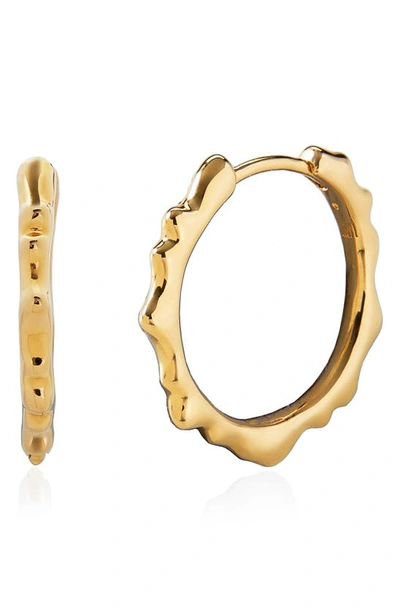 Monica Vinader Siren Muse Small Hoop Earrings In Yellow Gold