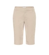 Vince Coin Pocket Stretch Cotton Bermuda Shorts In Latte