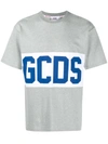 Gcds Short Sleeve T-shirt With Logo Band In Grey