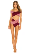 Oye Swimwear Lucette Bikini Set In Goji Berry & Rose
