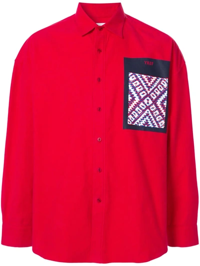 Yoshiokubo Hydrogen Pocket Shirt In Red