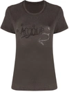 Zadig & Voltaire Azedi Strass Jormi T-shirt In Carbone