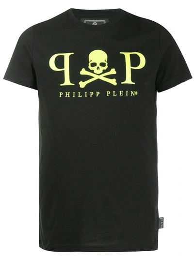 Philipp Plein Skull Logo Print T-shirt In Black