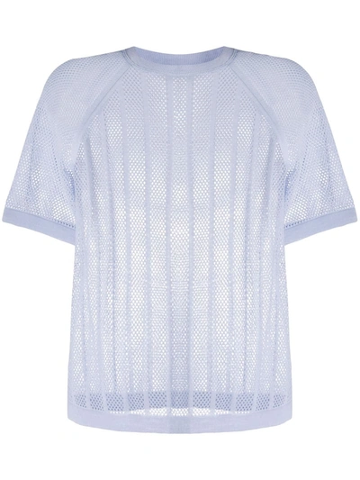 Filippa-k Soft Sport Mesh Knit T-shirt In Blue