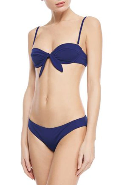 Mara Hoffman Diem Knotted Underwired Bikini Top In Midnight Blue