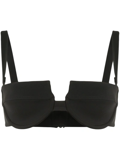 Dion Lee Bonded Pocket Bra In Black