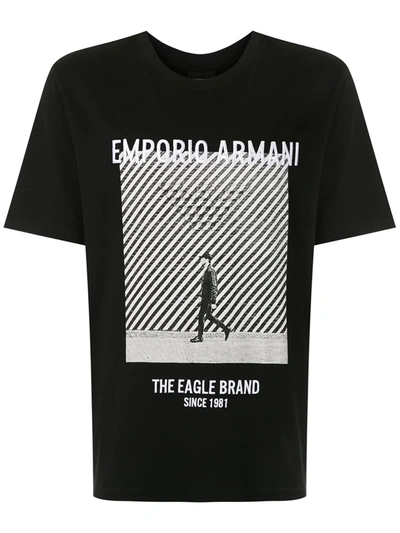 Emporio Armani The Eagle Brand T-shirt In Black