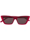 Saint Laurent Sun Ace Nw Sl276 Mika Acetate Sunglasses In Granata,black