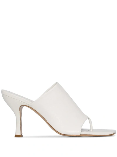 Gia Couture Perni High Heel Close Ankle Sandals In White