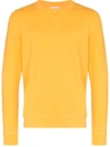 Sunspel Loopback Cotton Sweatshirt In Yellow