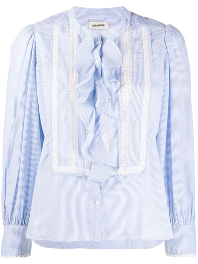 Zadig & Voltaire Temple Striped Shirt In Blue