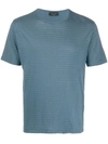 Roberto Collina Striped Short-sleeve T-shirt In Blue