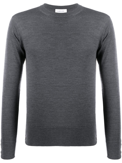 Thom Browne Rwb Stripe Sweatshirt In Grey