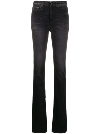R13 High-rise Bootcut Jeans In Black