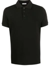 Moncler Kurzärmeliges Poloshirt In Black