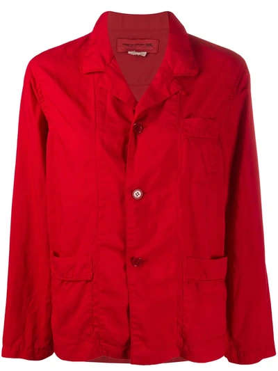 Comme Des Garcons Girl Single-breasted Shirt Jacket In Red