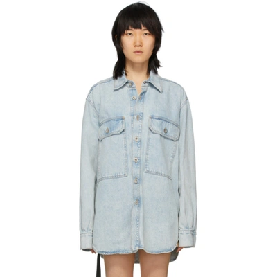 Ben Taverniti Unravel Project Unravel Blue Denim Moonwash Shirt