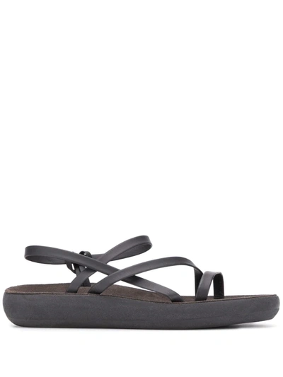 Ancient Greek Sandals Dimitra Comfort Flat Sandals In Black