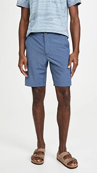 Faherty Belt Loop All Day Hybrid Shorts In Navy