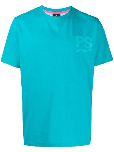 Ps By Paul Smith Logo Print T-shirt In Blue