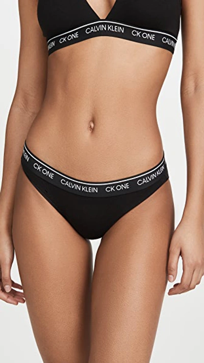 Calvin Klein Underwear One Cotton Bikini Panty In Black