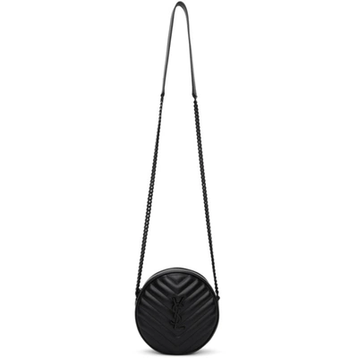 Saint Laurent Black Round Jade Camera Bag In 1000 Black