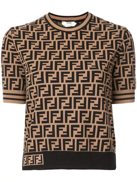 fendi allover logo pullover knit sweater