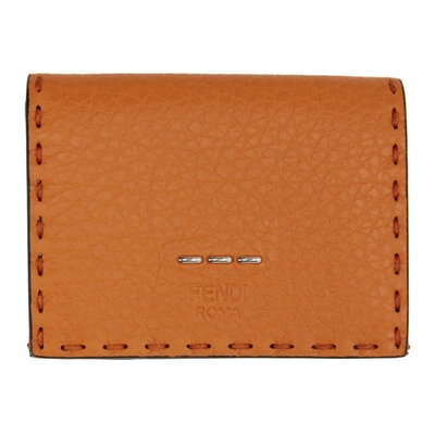 Fendi Orange Leather Beads Wallet In F1a92 Orang