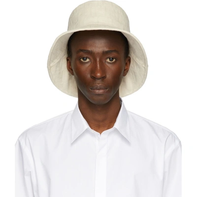 Fendi Ff-monogram Cotton-canvas Bucket Hat In White