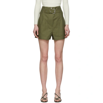 3.1 Phillip Lim / フィリップ リム Belted Cotton-canvas Shorts In Green