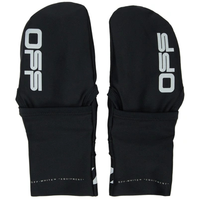 Off-white Black Touchscreen Gloves In Black Grey