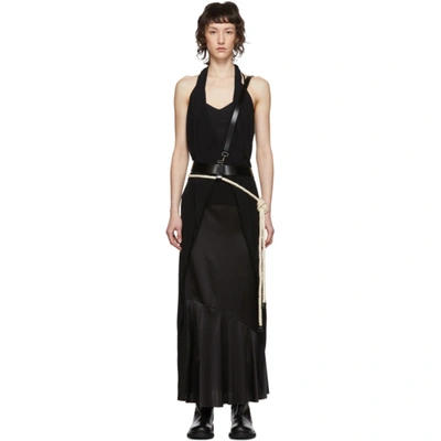 Ann Demeulemeester Rope And Leather Belt In Black