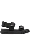 Giuseppe Zanotti Open Toe Touch Strap Sandals In Black