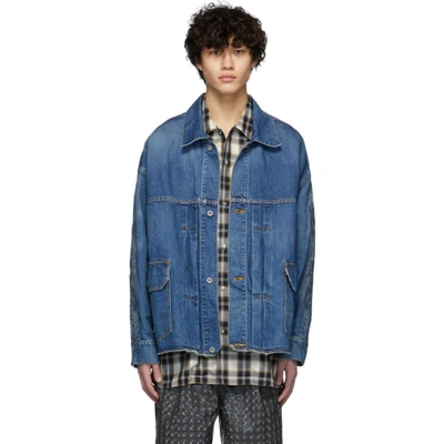 Doublet Indigo Denim Chaos Embroidery Jacket