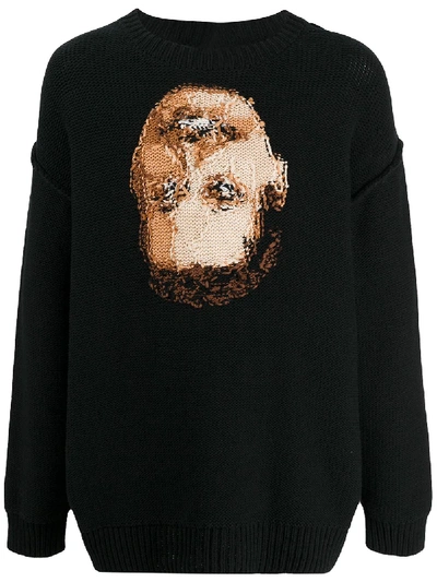 Doublet Upside Down Print Sweatshirt In Black