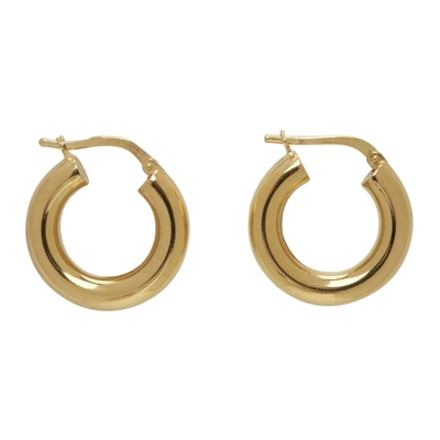 Bottega Veneta Gold Sterling Earrings In 8120 Gold