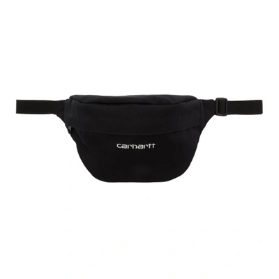 Carhartt Work In Progress Black Payton Hip Bag In Black/white