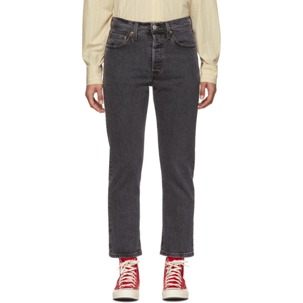 Levi's Levis Black 501 Original Cropped Jeans In Cabo Fade | ModeSens