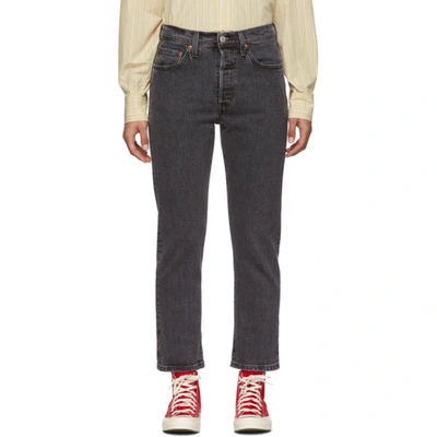 Levi's Levis Black 501 Original Cropped Jeans In Cabo Fade