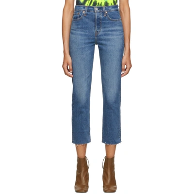 Levi's Levis Blue Wedgie Straight Jeans In Jive Sound