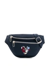 Kenzo Embroidered Heart Belt Bag In Blue