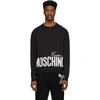 Moschino Intarsia-knit Logo Jumper In A1555 Black