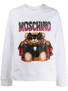 Moschino Vampire Teddy Print Sweater In White