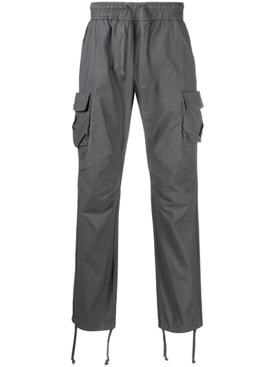 John Elliott Straight-leg Cargo Trousers In Charcoal