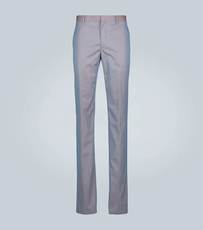 Givenchy Men's Relaxed Skinny-fit Suiting Pants In Grey