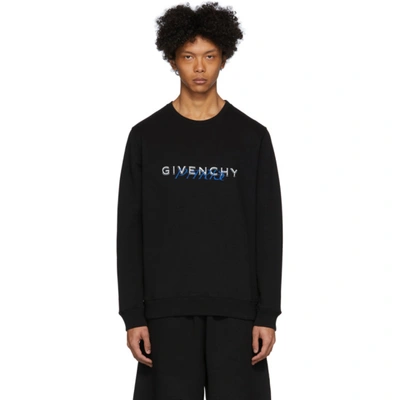 Givenchy Logo-print Cotton-jersey Sweatshirt In Black