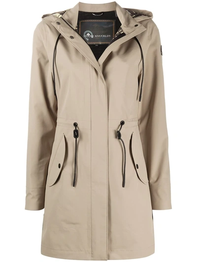 Moose Knuckles Toggle Detail Hooded Coat In Neutrals