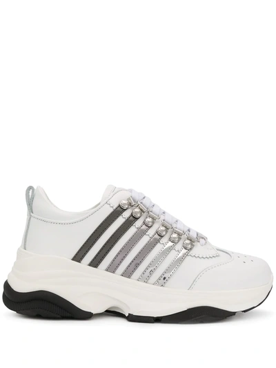 Dsquared2 Bumpy 251 Trainers In White Leather