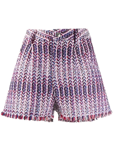Iro Nonza Shorts In Blue Polyester In Multico Blue Navy