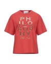 Philosophy Di Lorenzo Serafini T-shirts In Red